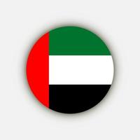 país Emirados Árabes Unidos. bandeira dos Emirados Árabes Unidos. ilustração vetorial. vetor