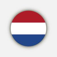 país holanda. bandeira holandesa. ilustração vetorial. vetor