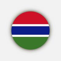país gâmbia. bandeira da gâmbia. ilustração vetorial. vetor