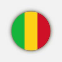 país mali. bandeira do mali. ilustração vetorial. vetor