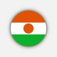 país niger. bandeira do niger. ilustração vetorial. vetor