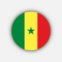 país senegal. bandeira do senegal. ilustração vetorial. vetor