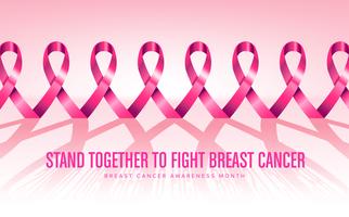 Campanha de conscientização do câncer de mama vetor