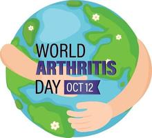 design de cartaz para o dia mundial da artrite vetor