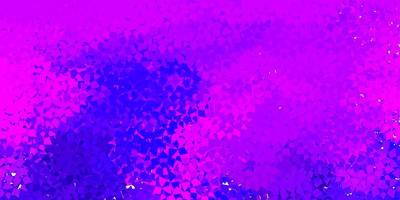 textura de vetor roxo, rosa claro com triângulos aleatórios.