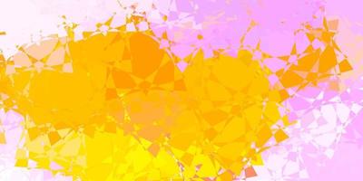 fundo vector rosa claro, amarelo com triângulos.