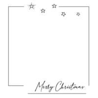 quadro simples com estrelas para escrever mensagem de saudação de natal. vetor