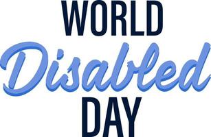 design de logotipo do dia mundial dos deficientes vetor