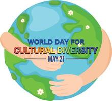 design de cartaz para a diversidade cultural do dia mundial vetor