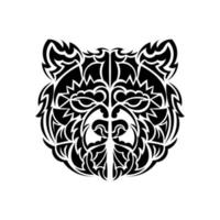 imprimir padrões de urso. bom para tatuagens ou estampas. isolado. vetor