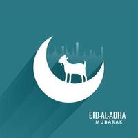 Design de cartão celebração Eid Al Adha vetor