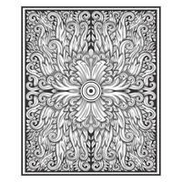 Teste padrão floral do damasco cinzelado madeira do efeito do vintage vetor