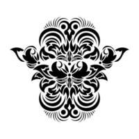 ornamento floral do monograma da borda do quadro vitoriano barroco vintage. tatuagem preto e branco filigrana vetor caligráfico redemoinho de escudo heráldico