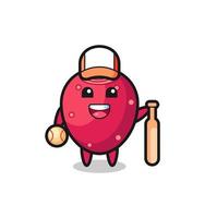 personagem de desenho animado de figo-da-índia como jogador de beisebol vetor