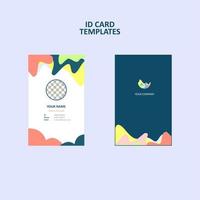 Cartão de identificação de negócios criativo e colorido estilo simples vetor