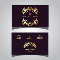 Design de cartão de visita elegante ouro vetor