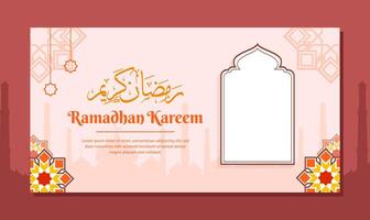 modelo de plano de fundo de saudação ramadan kareem vetor