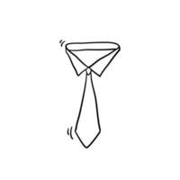 vetor de ícone de gravata simples com estilo doodle