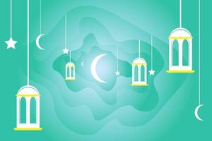 ramadan kareem abstrato islâmico latern vetor