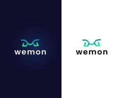 modelo de design de logotipo letra w e m vetor