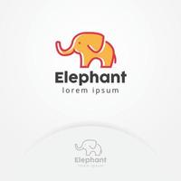 desenho de logotipo de elefante vetor