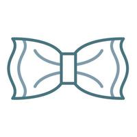 ícone de linha de duas cores de gravata borboleta vetor