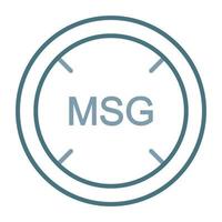 ícone de duas cores da linha de msg vetor