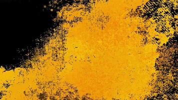 fundo abstrato preto e amarelo com textura grunge. vetor