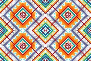 design de padrão sem emenda étnico abstrato geométrico. tecido asteca tapete mandala ornamento chevron têxtil decoração papel de parede. vetor de bordado tradicional indiano africano peru tribal