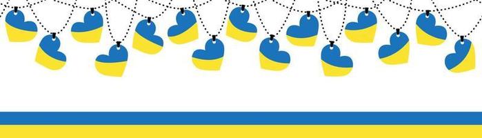 bandeira bandeira da ucrânia. símbolo do coração do amor. ilustração vetorial isolada. vetor
