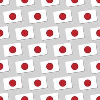 bandeira do Japão sem costura em padrão de estilo simples vetor