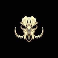 logotipo de mascote de osso de javali vetor