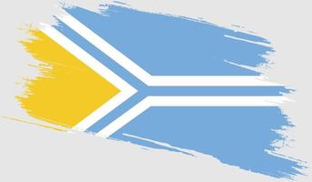 bandeira de tuva com textura grunge vetor