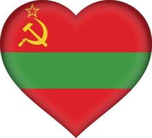 coração da bandeira da transnístria vetor