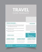 Modelo de design de folheto de anúncio de agência de viagens vetor