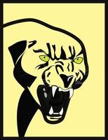 ilustração em vetor cabeça de pantera negra. conceito de design de pôster