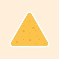 personagem de chip de tortilha feliz bonito e kawaii dos desenhos animados. ilustração vetorial de personagem de nachos vetor