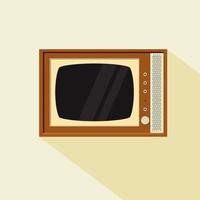tv antiga. ícone único de velhice em estilo plano vector símbolo estoque ilustração web. ilustração em vetor design plano de televisão retrô e vintage