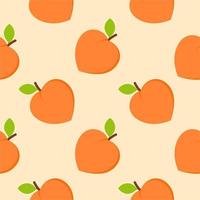 padrão de emoji de pêssego. papel de parede de frutas. vetor. padrão sem emenda de pêssegos. ilustração vetorial vetor
