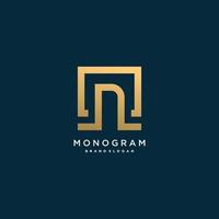 logotipo da carta do monograma com n inicial com conceito criativo premium vector parte 6