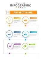 modelo de infográfico para negócios. diagrama de linha do tempo moderno com fluxo de trabalho, infográfico de vetor de apresentação.