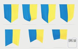 flâmulas da ucrânia. tapeçarias azuis amarelas ucranianas nacionais. gobelins da ucrânia. vetor