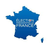 eleição presidencial no ícone da frança com bandeira francesa e mapa vetor