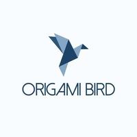 logotipo de pássaro de origami. abstrato. ilustração vetorial vetor