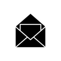 ícone plano de e-mail vetor
