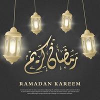 fundo islâmico ramadan kareem com uso de estilo moderno e árabe para conteúdo de anúncios de mídia social eid mubarak, eid fitr, ramadan mubarak, hajj, umrah, festa iftar vetor
