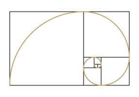 Símbolo de espiral de Fibonacci vetor