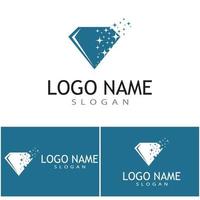 modelo de logotipo de diamante ilustração vetorial ícone design vetor