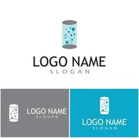 molécula símbolo logotipo modelo ilustração vetorial design vetor