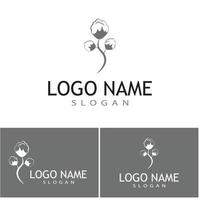 algodão logotipo modelo vetor símbolo natureza